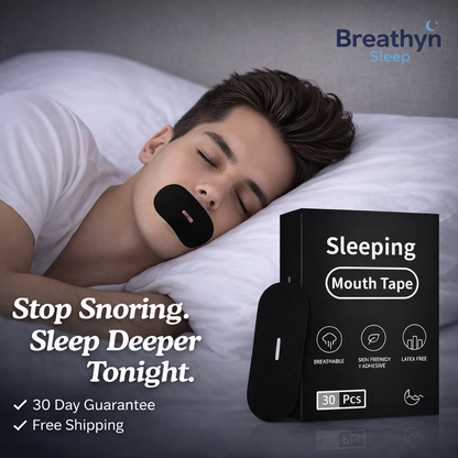 Breathyn Sleep Mouth Tape - Stop Snoring Tonight Breathe Better, Sleep Deeper Mouth Tape
