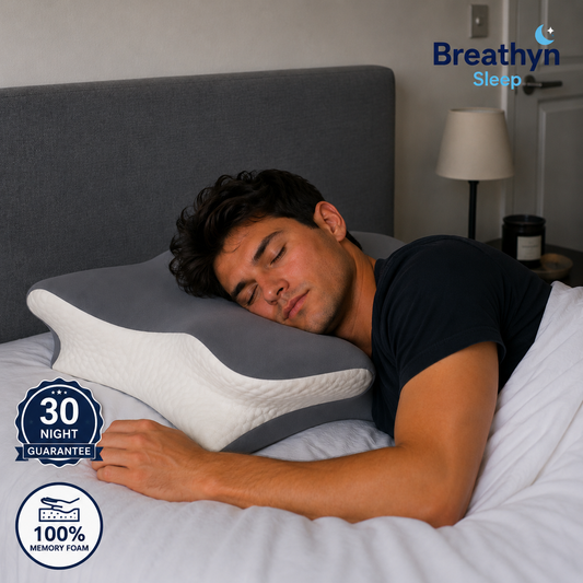 Breathyn Sleep Orthopaedic Memory Foam Neck Pillow - Ergonomic Neck Support For Better Sleep